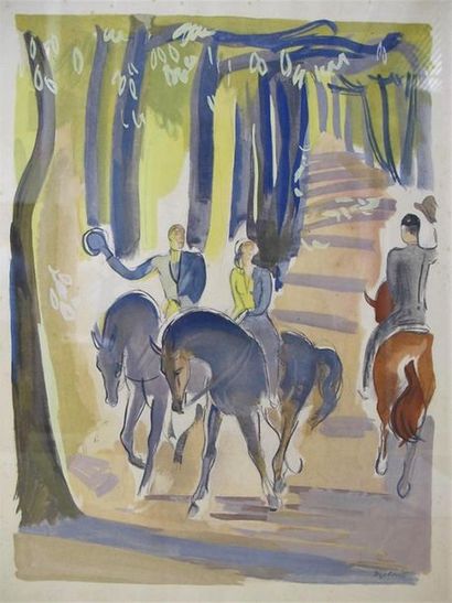 null Milivoy UZELAC (1897-1977)
Les joies du sport (1932) 1 planche original à la...