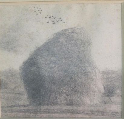 null Ecole française du XIXe siècle
Côte rocheuse
Crayon gras sur papier. 
21,5 x...