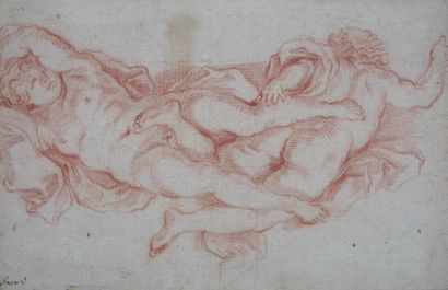 null Giuseppe PASSERI (1654-1714) Deux études de putti
Sanguine sur papier contrecollé...