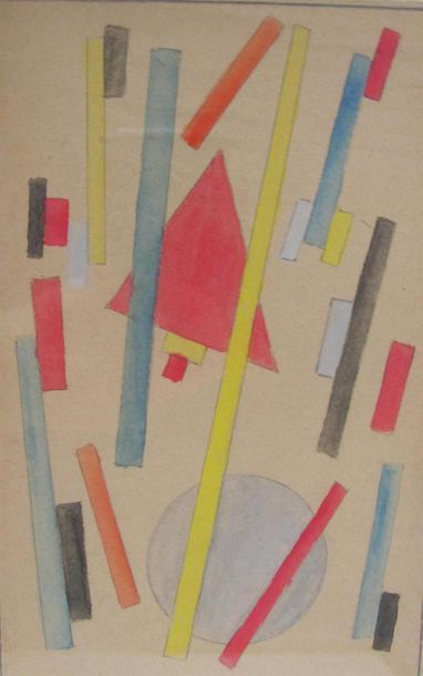 null Nina Osipovna KOGAN (1887-1942) Composition suprématiste
Aquarelle sur papier...
