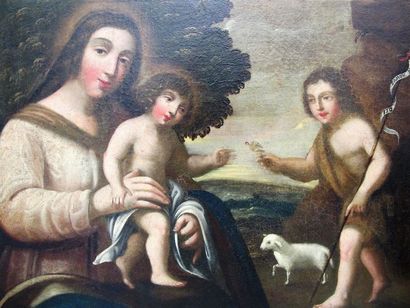 null Ecole française du XVIIIe siècle
La Vierge avec l'enfant Jésus dans les bras...