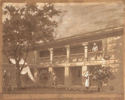 null Eugene VIOLLET LE DUC (1814-1879)
Maison grecque Syrie centrale.
Encre brune...