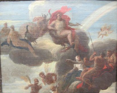 null École italienne de la fin du XVIIe siècle
Projet de plafond
Huile sur toile...