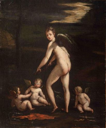 null École italienne de la fin du XVIIe siècle
Cupidon version interprétée d'après...