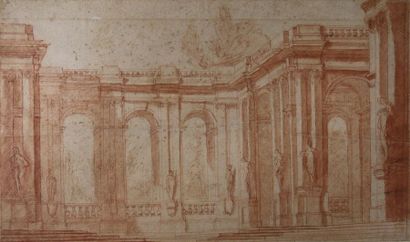 null École française du XVIIIe siècle 
Architecture (projet de décor de théâtre)...