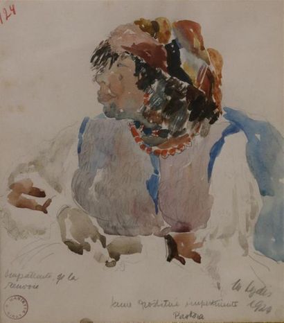 null Mariette LYDIS (1887-1970).
Jeune prostituée impertinente
Aquarelle et crayon...