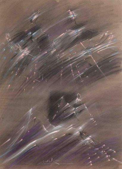 null Césare PEVERELLI (1922-2000)
Sans titre
Pastel sur papier, signé
65,5 x 47,5...