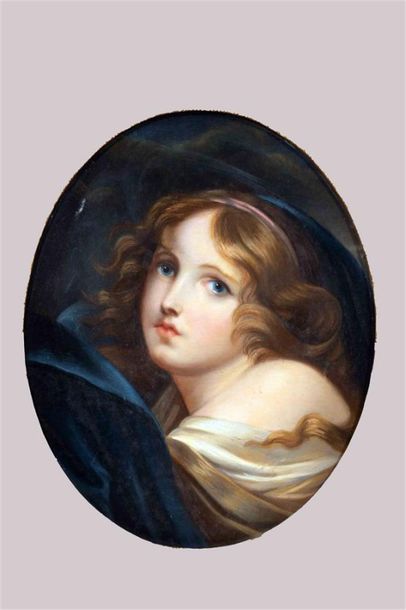 null Ecole Française du XIXe siècle dans le goût de Jean-Baptiste GREUSE
Portrait...