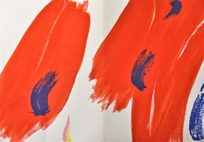 null Olivier DEBRE (1920-1999) 
Abstraction
Lithographie en couleur monogrammée,...