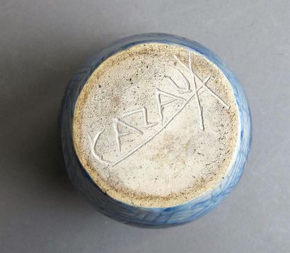 null CAZAUX Edouard (1889-1974) 
Vase balustre en céramique émaillée dans les tons...