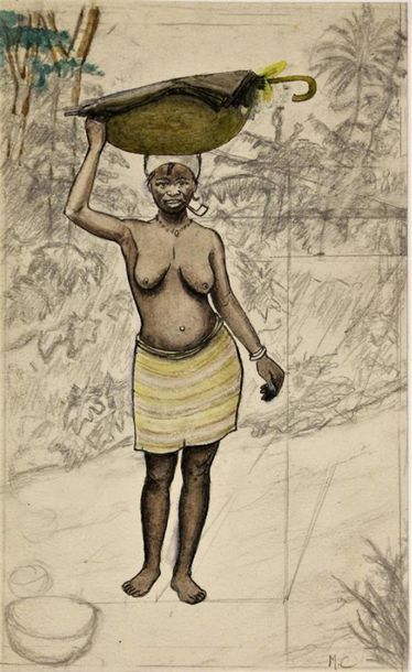 null Marcellin COUDERT (1898-1978)
N'Kongsamba Duala, Cameroun.
Etudes de femmes...