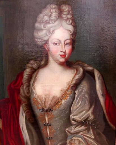 null Ecole du XVIIIe siècle
Portrait d'une dame de qualité.
Huile sur toile, contrecollée...