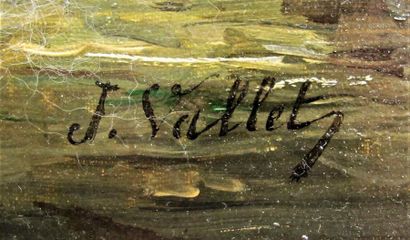 null J. VALLET
les Maurutiers, huile sur toile signée en bas à gauche.
46 x 55 c...