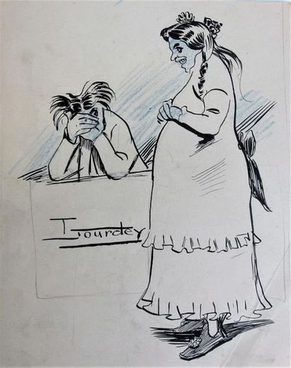 null Maurice LOURDEY (1860-1934)
Dix dessins à la plume et encre de chine et rehauts...