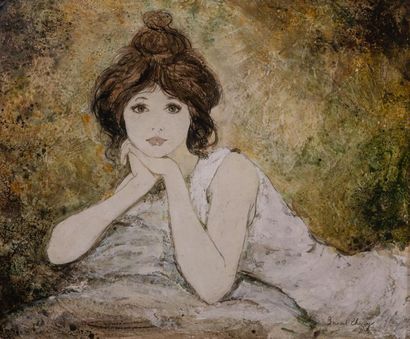 null Bernard CHAROY (1931)
Jeune fille au chignon
Huile sur toile, signée en bas...