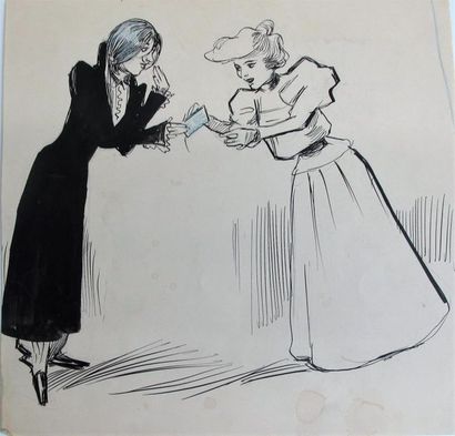 null Maurice LOURDEY (1860-1934)
Sept dessins à la plume et encre de chine et rehauts...