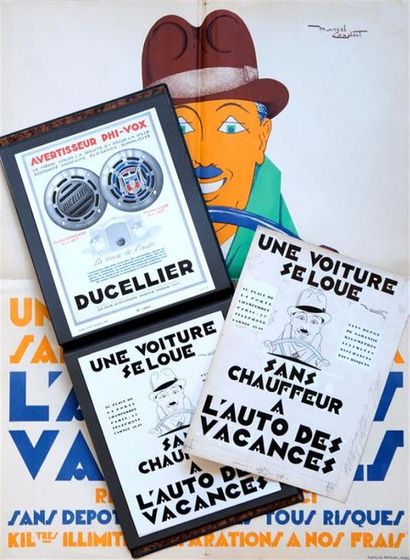 null Marcellin COUDERT (1898-1978)
" Une voiture se loue sans chauffeur à l'auto...