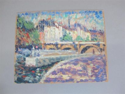 null Clarence Montfort GIHON (1871-1929)
Vues de Paris: le pont neuf et les antiquaires
Huile...