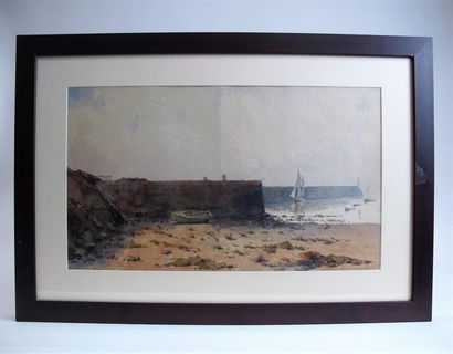 null École française du XIXe -XXe siècle
L'entée du port de Saint Quay Portrieux
Aquarelle...