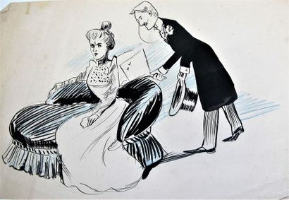 null Maurice LOURDEY (1860-1934)
Neuf dessins à la plume et encre de chine et crayon...