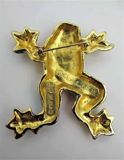 null NIKI DE SAINT PHALLE (1930-2002)
Broche grenouille en métal doré à décor polychrome...