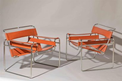 null MARCEL BREUER (1902-1982) & KNOLL INTERNATIONAL
Paire de fauteuils modèle "...