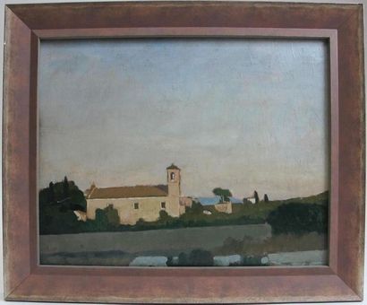 null Louis BILLOTEY (1883-1940)
Paysage italien, huile sur panneau, non signé, cachet...