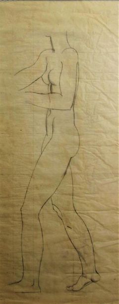 null Louis BILLOTEY (1883-1940)
Etude de nu d' Iphigénie.
Crayon sur calque
à vue...