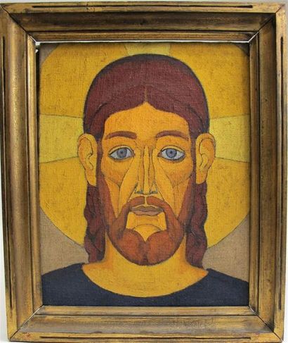 null Louis BILLOTEY (1883-1940)
Christ.
Huile sur toile, non signée, cachet de l'atelier...