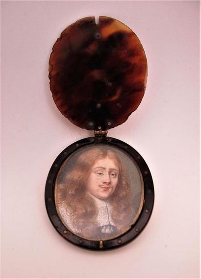 null Ecole française ou Pays-Bas, XVIIe siècle.
Portrait d'homme blond aux cheveux...