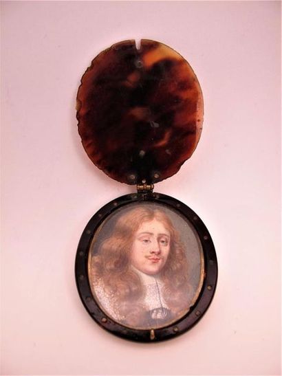 null Ecole française ou Pays-Bas, XVIIe siècle.
Portrait d'homme blond aux cheveux...
