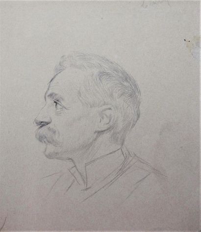 null EDOUARD DETAILLE (1848-1912)
Dix portraits
Crayon sur papier
9 x 7,5 cm 
Provenance:...