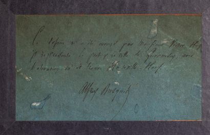 null Victor HUGO (1802-1885). 
Guernesey, 1857 ? 
Lavis d'encre, signé, daté et situé...