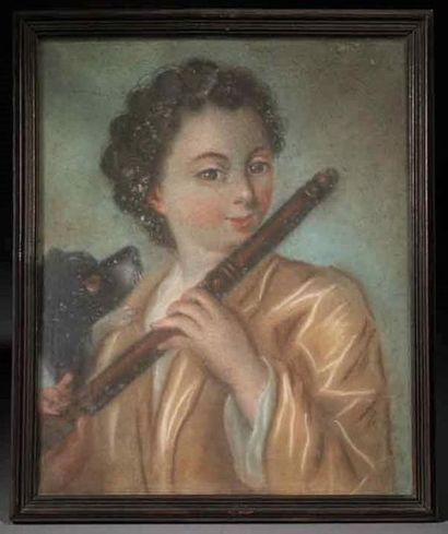 null Ecole française du XVIIIe siècle
Deux portraits d'enfant jouant de la flute
Deux...