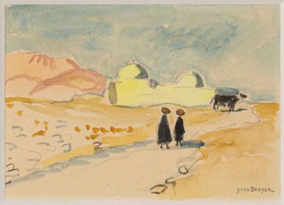 null BRAYER Yves, 1907-1990
Orientales au chemin, Maroc
aquarelle (légère insolation...