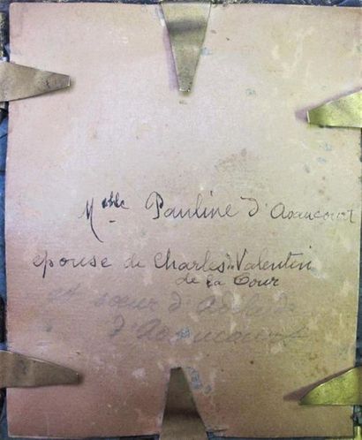 null ECOLE FRANCAISE DU XIXe siècle.
Portrait de mademoiselle Pauline d'Avancourt,...