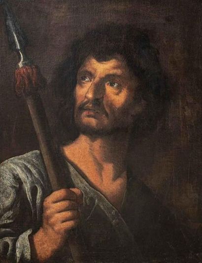 null Attribué à Pietro DELLA VECCHIA (Vicenza, 1603 - 1678)
Albardier 
Huile sur...