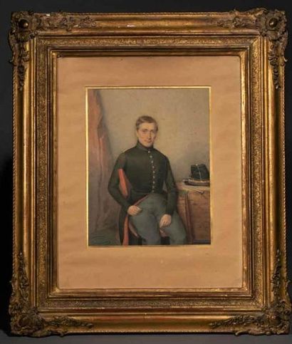 null Ecole francaise du XIXe siècle.
Portrait d'un général de division de cavalerie...