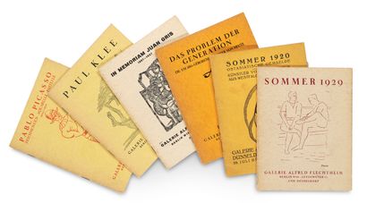 Sammlung von sechs seltenen Katalogen der Galerie Flechtheim. Mit zahlreichen Abbildungen.... Gazette Drouot