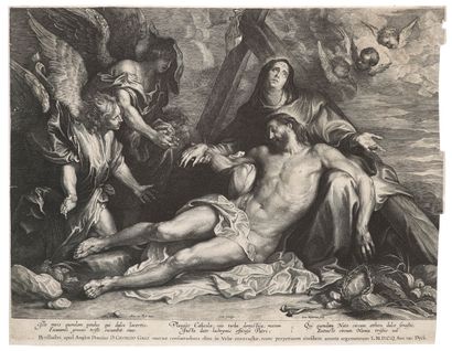 Vorstermann der Ältere, Lucas Die Beweinung Christi. Um 1634. Kupferstich auf Bütten.... Gazette Drouot