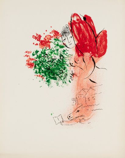 Goll, Claire Journal d'un Cheval. Mit 7 Original-Graphiken nach Chagall, darunter... Gazette Drouot