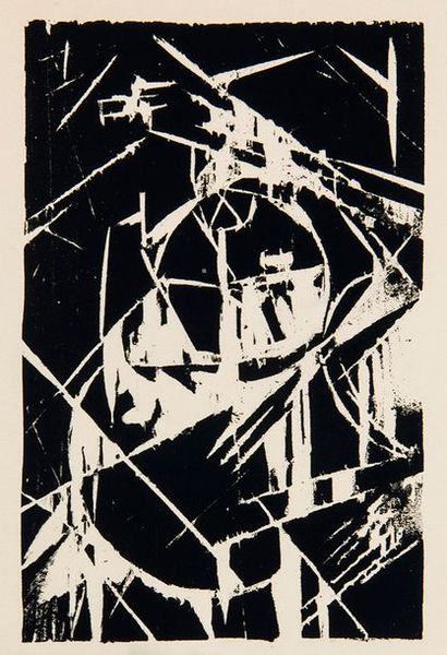 Schwitters, Kurt o.T. (Abstrakte Komposition). 1919. Holzschnitt in Schwarz auf cremefarbenem... Gazette Drouot