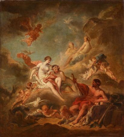 BOUCHER, FRANÇOIS ­ Vulkan überreicht Venus die Waffen für Aeneas. BOUCHER, FRANÇOIS... Gazette Drouot