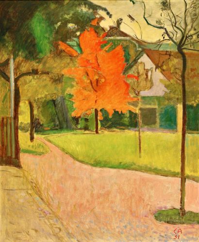 AMIET, CUNO ­ Herbstlich gefärbter Baum auf der Oschwand. AMIET, CUNO (Solothurn... Gazette Drouot