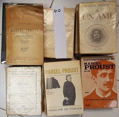  Marcel PROUST :

Lot de livres de Marcel Proust (ou consacrés à lui), en éditions... Gazette Drouot