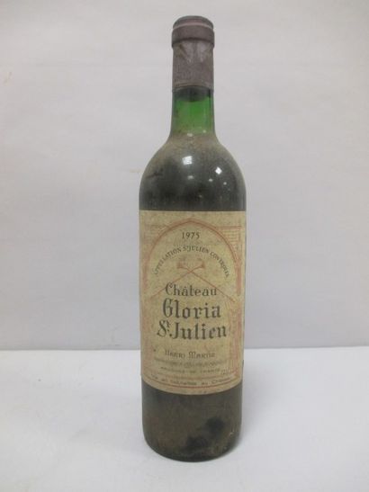  Une bouteille de Saint Julien, Château Gloria, Henri Martin, 1975. Gazette Drouot