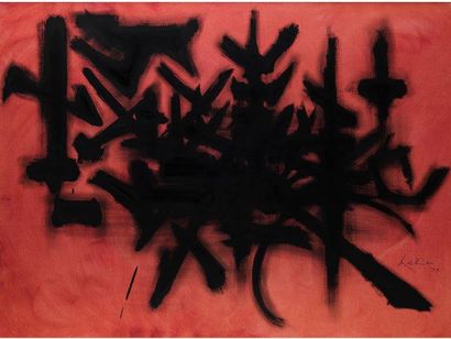 Georges Mathieu, 1921 OCYDROME, 1979 Öl auf Leinwand. 97,5 x 130,5 cm.Unten rechts... Gazette Drouot