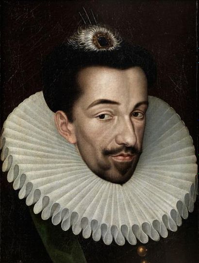Francois Quesnel, um 1543 - 1619 PORTRAITBILDNIS HENRY III (1551 - 1589) Öl auf Leinwand.... Gazette Drouot