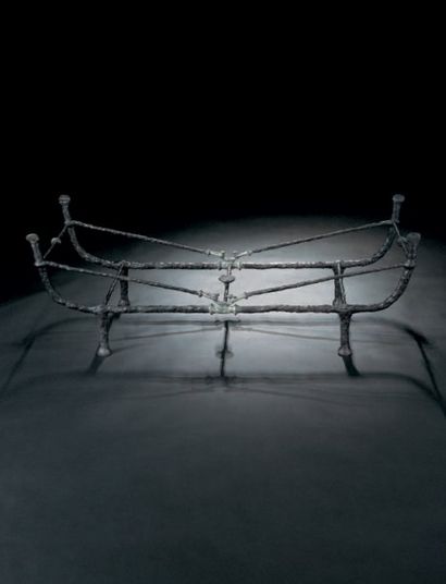 Diego Giacometti 1902 - 1985 BRONZETISCH Modell Berceau/Cradle-table, Erstversion... Gazette Drouot
