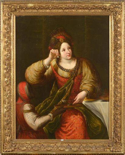 VOUET Simon (1590 - 1649). Entourage de. Huile sur toile marouflée sur toile 
